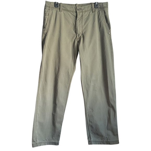 Timberland Men's 34×28 Olive Green 100% Cotton Straight-Leg Pants - Picture 1 of 8